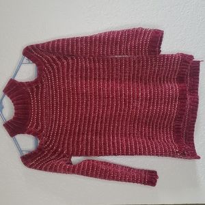 🦋 5 for $15 ADAM LEVINE BURGUNDY & GOLD OPEN SHOULDER SWEATER